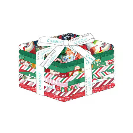 Preorder July 2026: Letters to Santa FQ Bundle of 9 Fabrics 19010208FQB by Camelot Fabrics