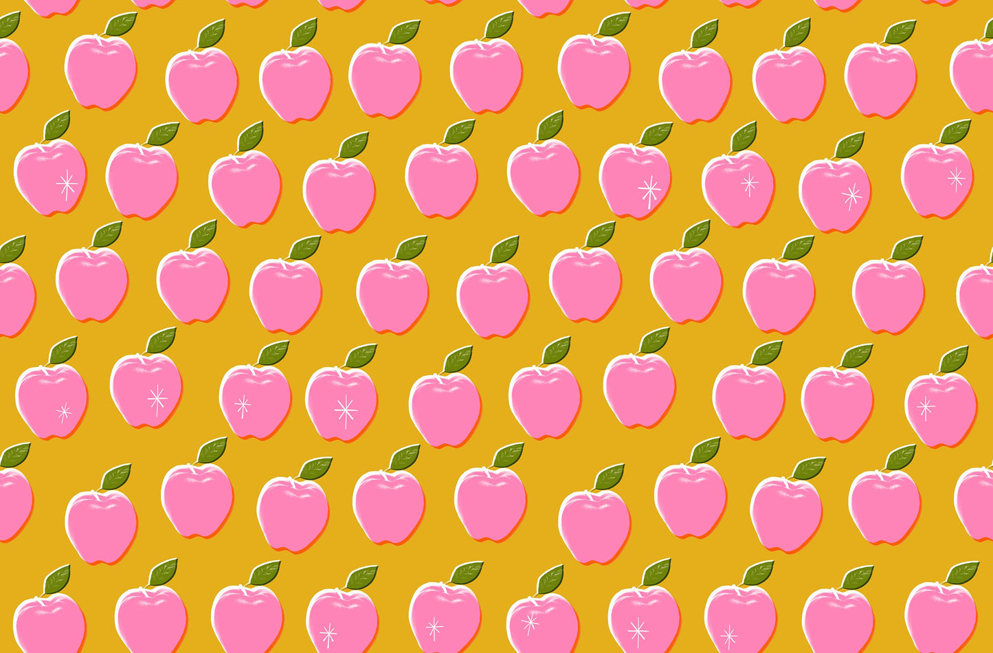 Preorder March 2027: Sparkle Shopper Apples Goldenrod RS0126 12 by Melody Miller