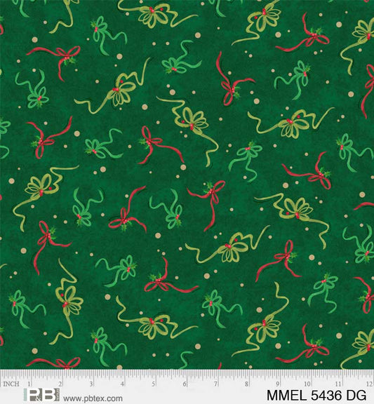 PREORDER ITEM- EXPECTED JUNE 2024: Merry Melody by Lesa Marino Vintage Bows    MMEL5436DG Cotton Woven Fabric