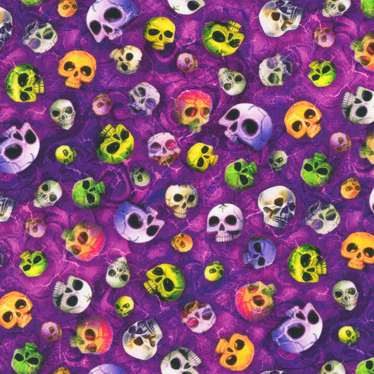 Bright Frights Violet RCCD-23088-22-VIOLET Cotton Woven Fabric