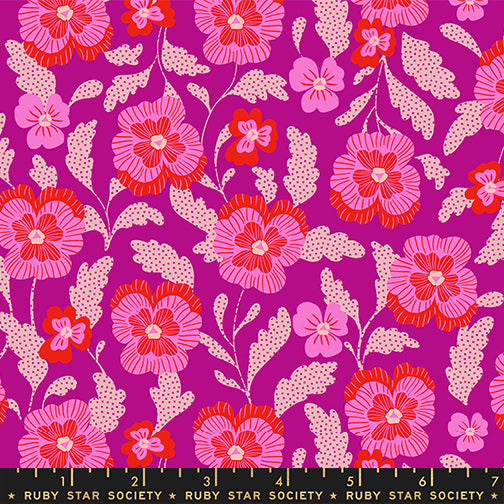 PREORDER ITEM - EXPECTED OCTOBER 2025: Hello Alice by Sarah Watts of Ruby Star Society Violets Berry    RS2126.13 Cotton Woven Fabric