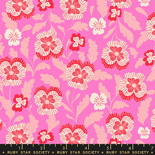 PREORDER ITEM - EXPECTED OCTOBER 2025: Hello Alice by Sarah Watts of Ruby Star Society Violets Lipstick    RS2126.12 Cotton Woven Fabric