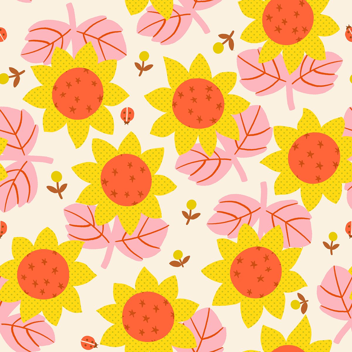 Preorder Apr 2027: Daisy Days Sunflower Florals Natural RS4173 11 by Alexia Abegg of RSS