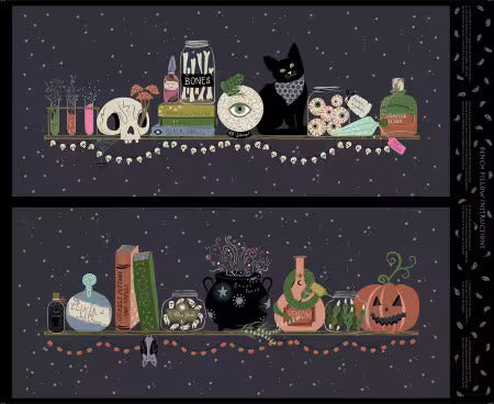Preorder June 2026: Love at First Bite Spooky Bench Pillow 36" Panel Multi D3586 by Dear Stella