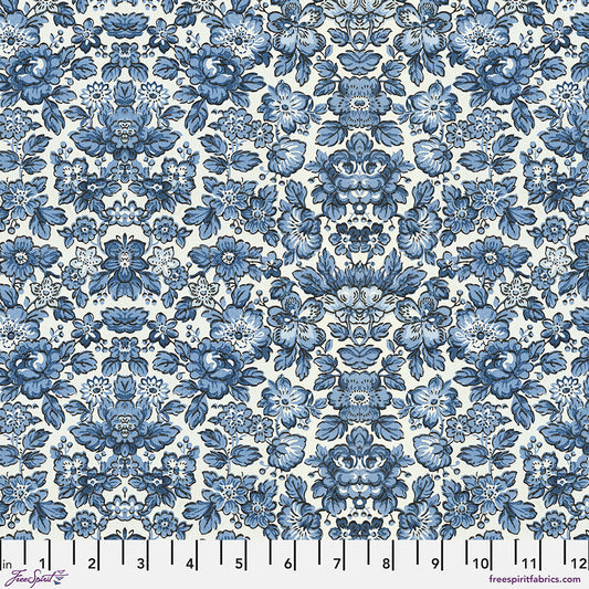 Tim Holtz Eclectic Element Palette Wallpaper Indigo    PWTH297.INDIGO Cotton Woven Fabric