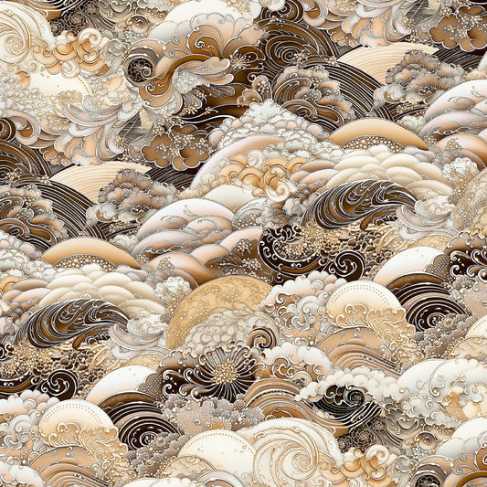 Nami by Clint Eagar Collection Waves in Motion  108” Wideback   NAMW05657Z Cotton Woven Fabric