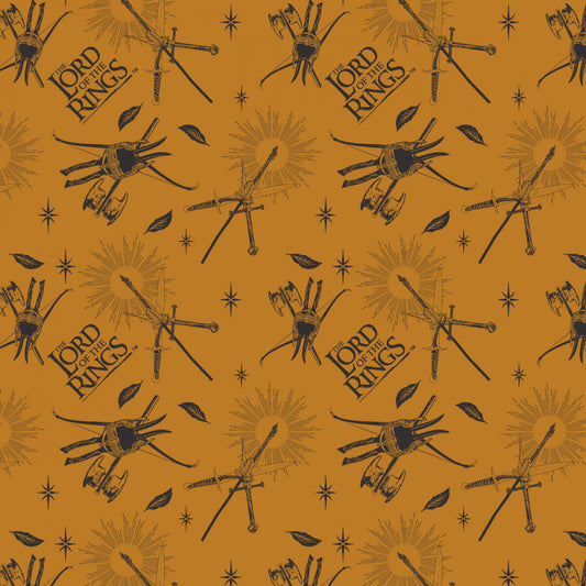 Licensed Lord of The Rings 3 Weapons Ochre 23220405-01 Cotton Woven Fabric