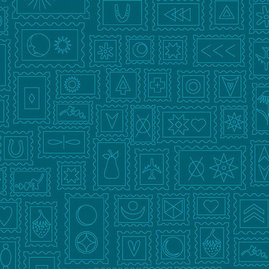 Preorder August 2026: Color Camp Dusk Postcard Dark Peacock 10424-T2 by Alison Glass