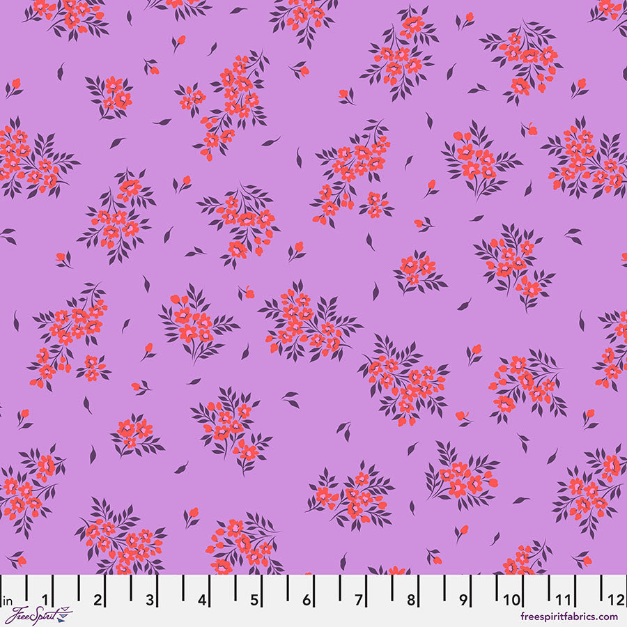 PREORDER ITEM - EXPECTED APRIL:  Tula Pink’s New True Colors 2025 What a Ditz Heliotrope    PWTP253.HELIOTROPE Cotton Woven Fabric