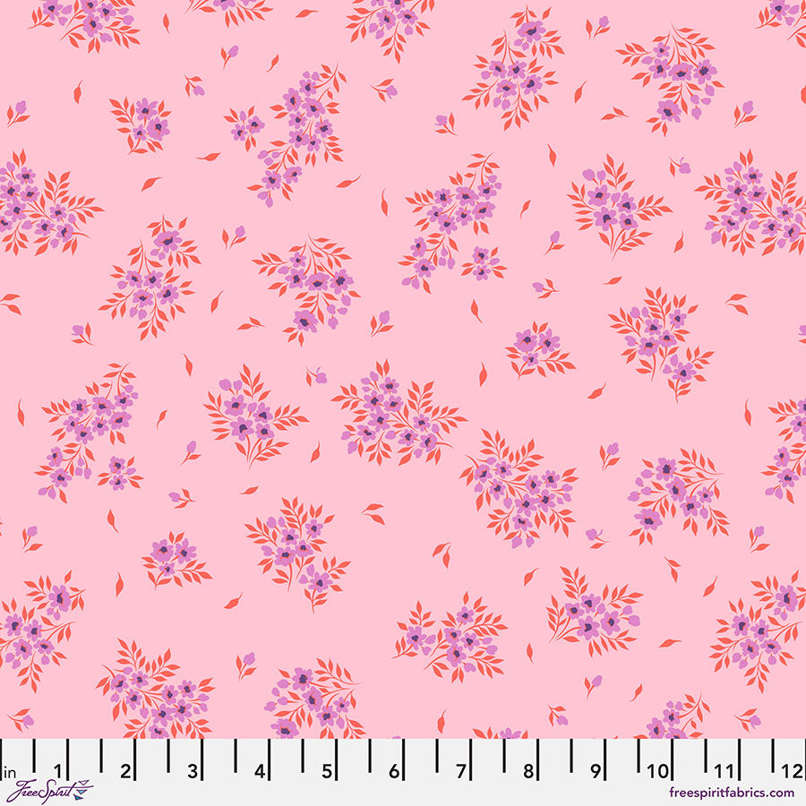 PREORDER ITEM - EXPECTED APRIL:  Tula Pink’s New True Colors 2025 What a Ditz Pinklemonade    PWTP253.PINKLEMONADE. Cotton Woven Fabric