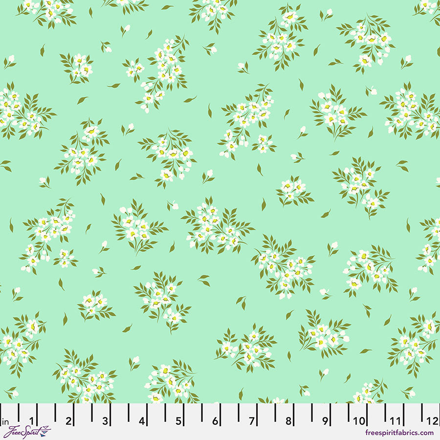 PREORDER ITEM - EXPECTED APRIL:  Tula Pink’s New True Colors 2025 What a Ditz Spearmint    PWTP253.SPEARMINT Cotton Woven Fabric