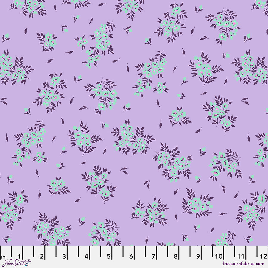 PREORDER ITEM - EXPECTED APRIL:  Tula Pink’s New True Colors 2025 What a Ditz Viola    PWTP253.VIOLA Cotton Woven Fabric