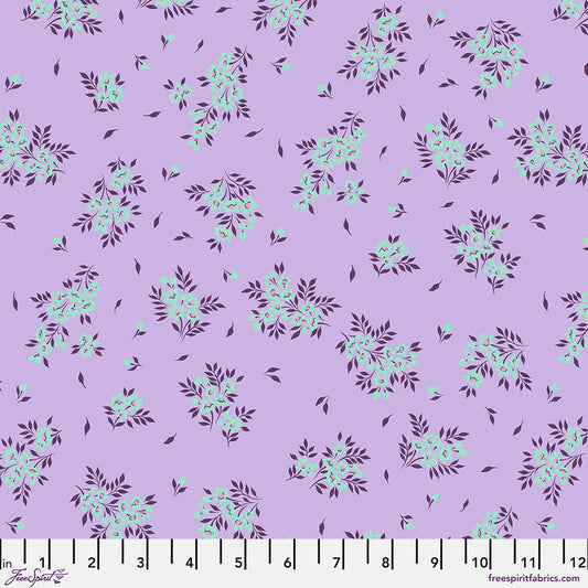 PREORDER ITEM - EXPECTED APRIL:  Tula Pink’s New True Colors 2025 What a Ditz Viola    PWTP253.VIOLA Cotton Woven Fabric