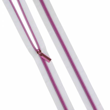 Tula Pink Purse Hardware White #5 Nylon Tula Pink Coil Zipper 3yds and 9 Pulls   ZBY5C128