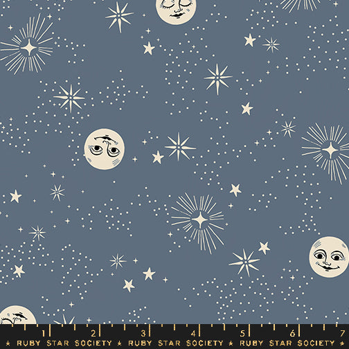 PREORDER ITEM - EXPECTED JULY 2024:  Good Spirits by Ruby Star Society Wise Moons Ghostly    RS5136.12 Cotton Woven Fabric