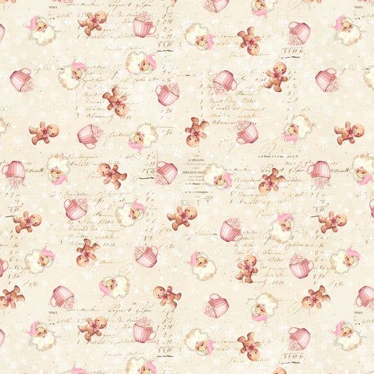 Preorder July 2026: Christmas Magic Gingerbread and Cocoa Cups Ivory 2018-41 by Frank Garcia