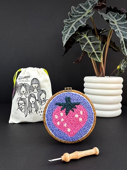 Preorder March 2026: Punch Needle Strawberry Kit UA1034 BOX by Kimberly Kight of RSS