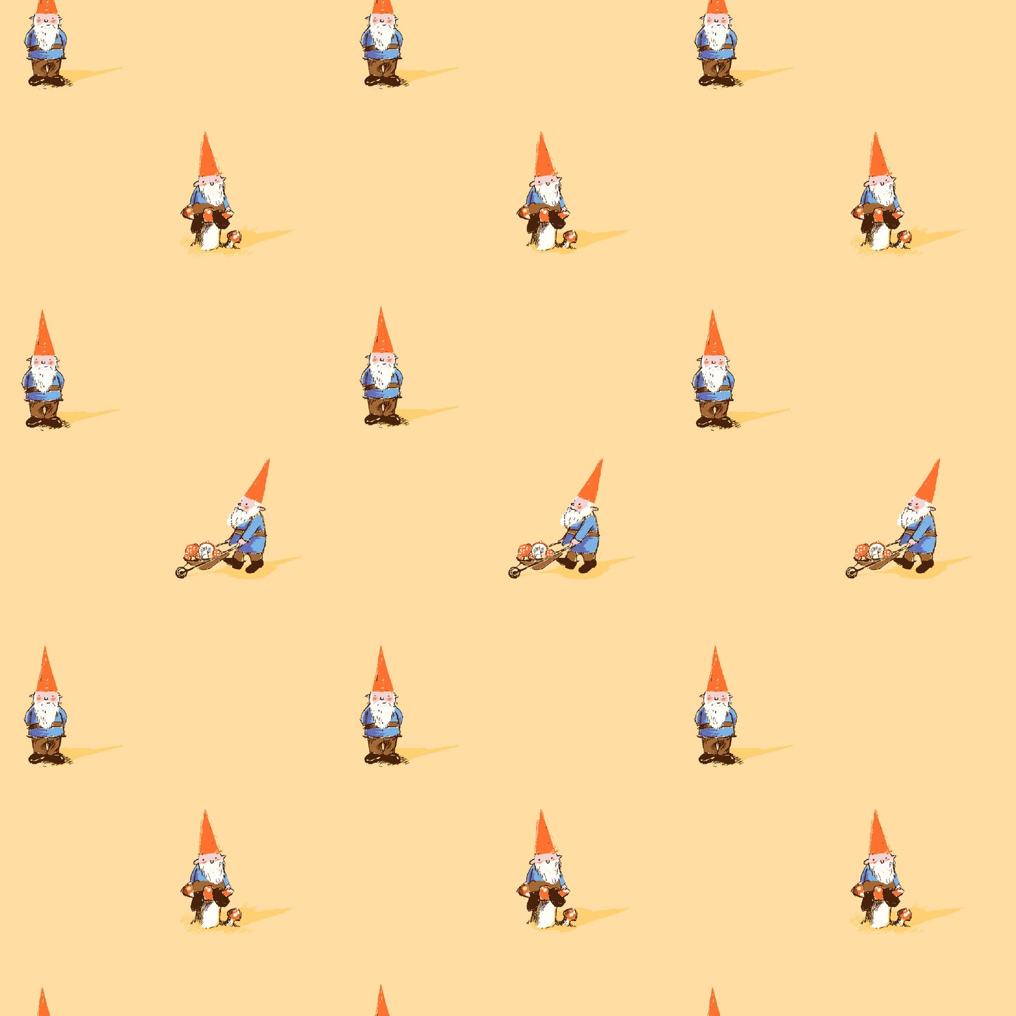 Preorder July 2026: Heather Ross Favorites Yellow Gnomes 54324D-2 by Heather Ross