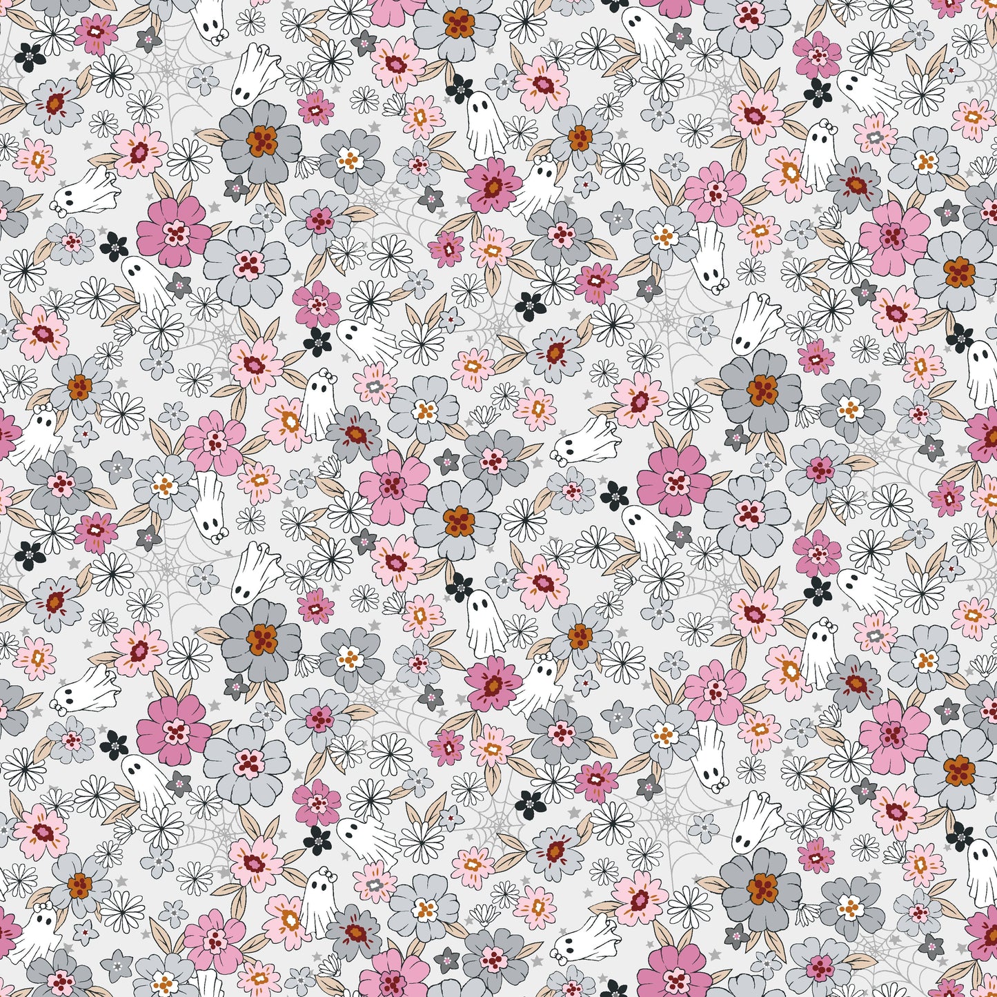 Preorder June 2027: Wednesday's Child Ghostly Floral Pearl 3076-11 Fabric