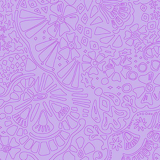 Preorder September 2026: Color Camp Bloom Glass Veil Light Pansy 10426-P2 by Alison Glass