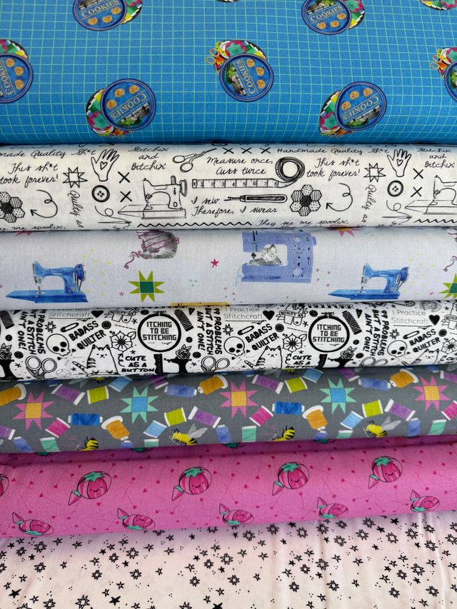 Quilty Helpurrs by Pammie Jane Full Yard Bundle of 7 Prints Cotton Woven