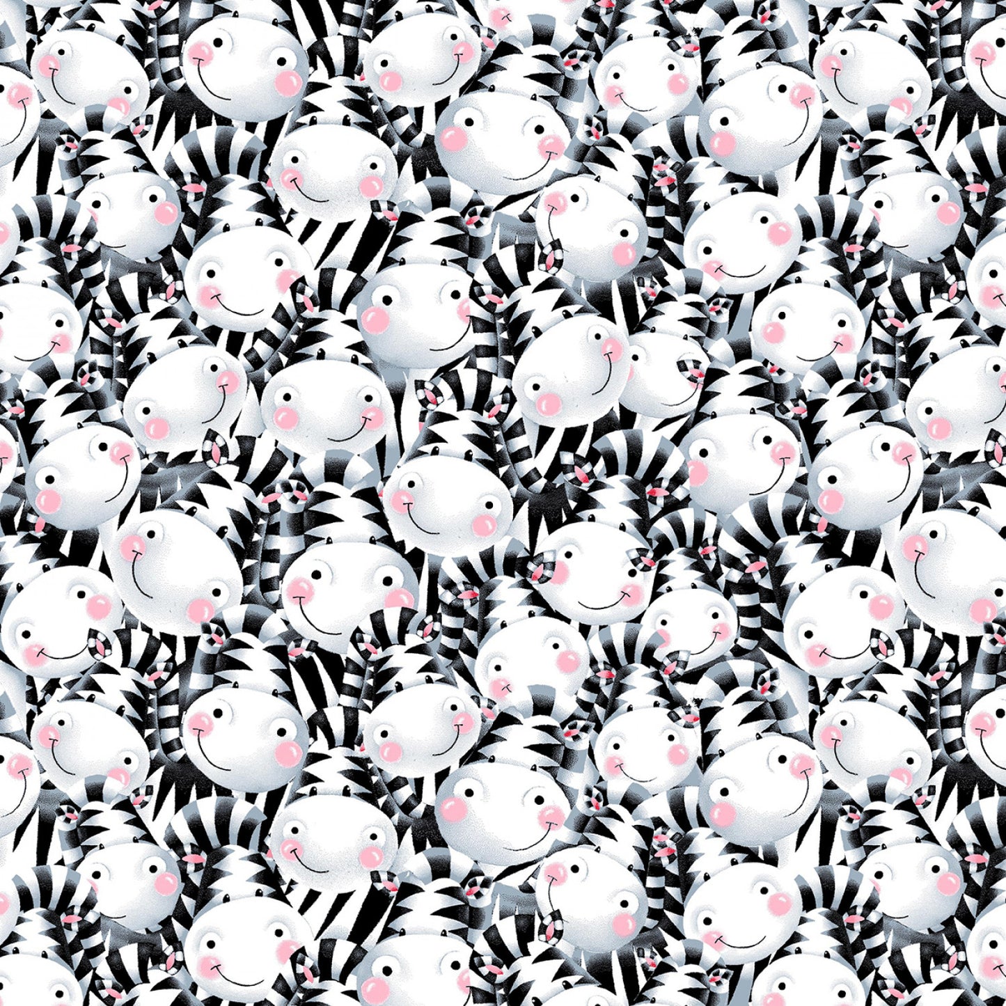 PREORDER ITEM - EXPECTED APRIL:  Born to Be Wild by Delphine Cubitt Zebra Faces Gray    1837-90 Cotton Woven Fabric