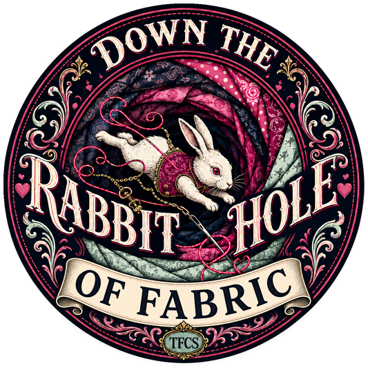 3 Inch Vinyl Gloss Sticker Off with Their Threads Designed by The Fabric Candy Shoppe
