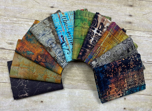 Eclectic Elements Abandoned by Tim Holtz Portland Street Patina PWTH131.PATINA Cotton Woven Fabric