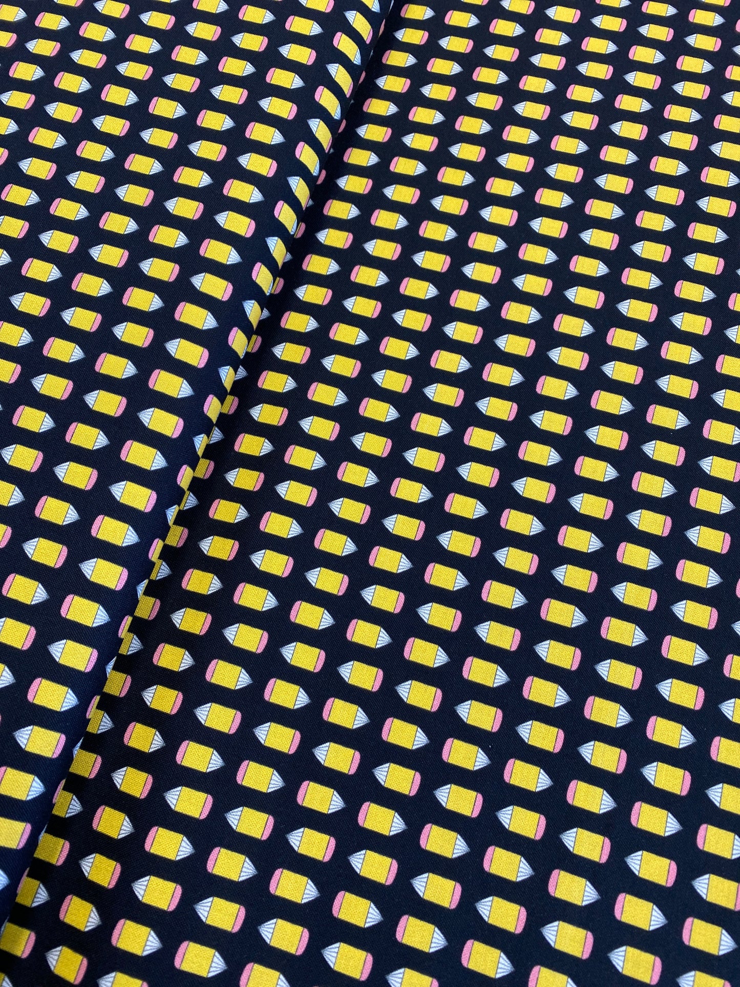 Suzy's Minis by Suzy Ultman Mini Pencils on Black 17213-black Cotton Woven Fabric