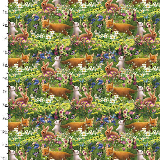 Princess Dreams by Image World Green 21535-GRN Cotton Woven Fabric