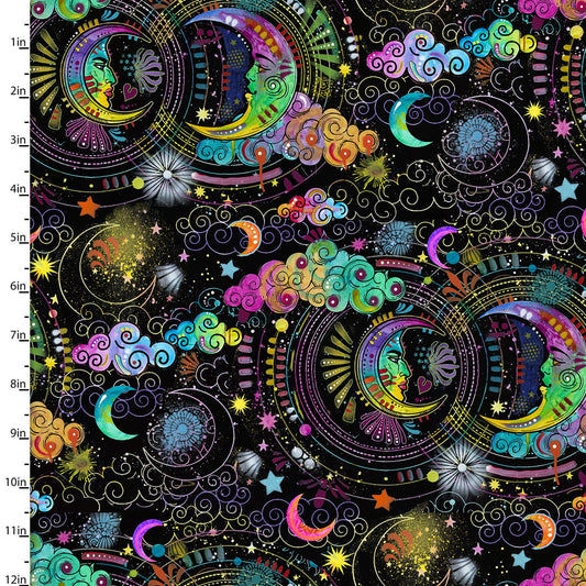 Stargazer by Dean Russo Black 21637-BLK Cotton Woven Fabric