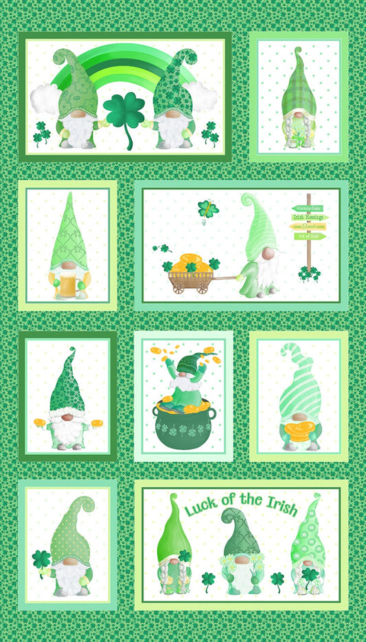 Lucky Gnomes by Andi Metz 24" Panel 12660B-44 Cotton Woven Panel