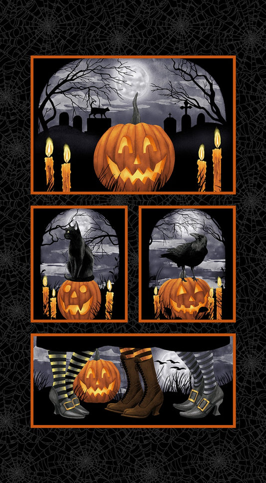 Midnight Magic by Grace Popp 24" Panel Black 6406PS-93 Cotton Woven Panel