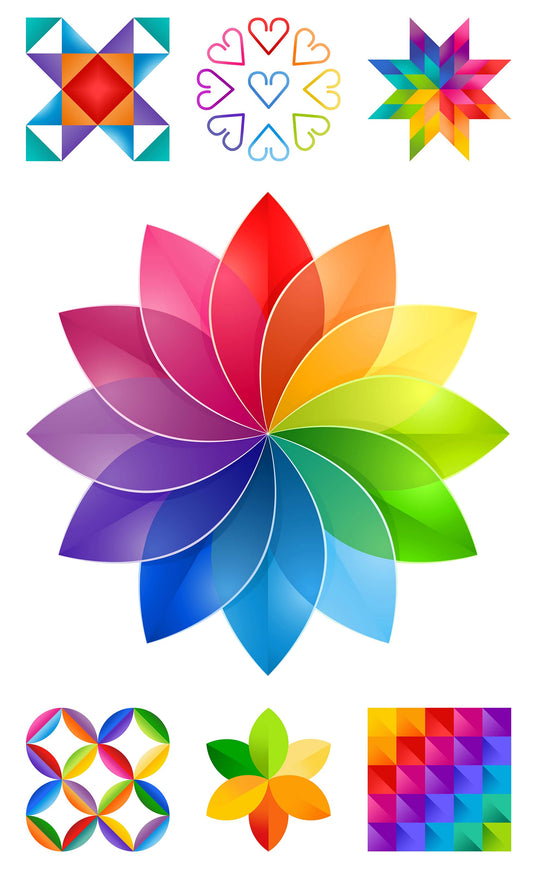 Color Play by Patti Carey 24" Panel Color Sphere White Multi Digital    DP24908-10 Cotton Woven Panel