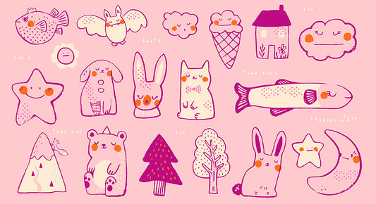 Birthday by Sarah Watts of Ruby Star Society 24" Panel Toys Cotton Candy    RS2044-13 Cotton Woven Panel