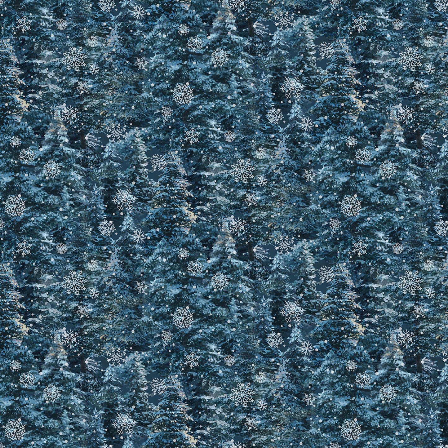 Silent Night by Abraham Hunter Blue 25389-48  Cotton Woven Fabric