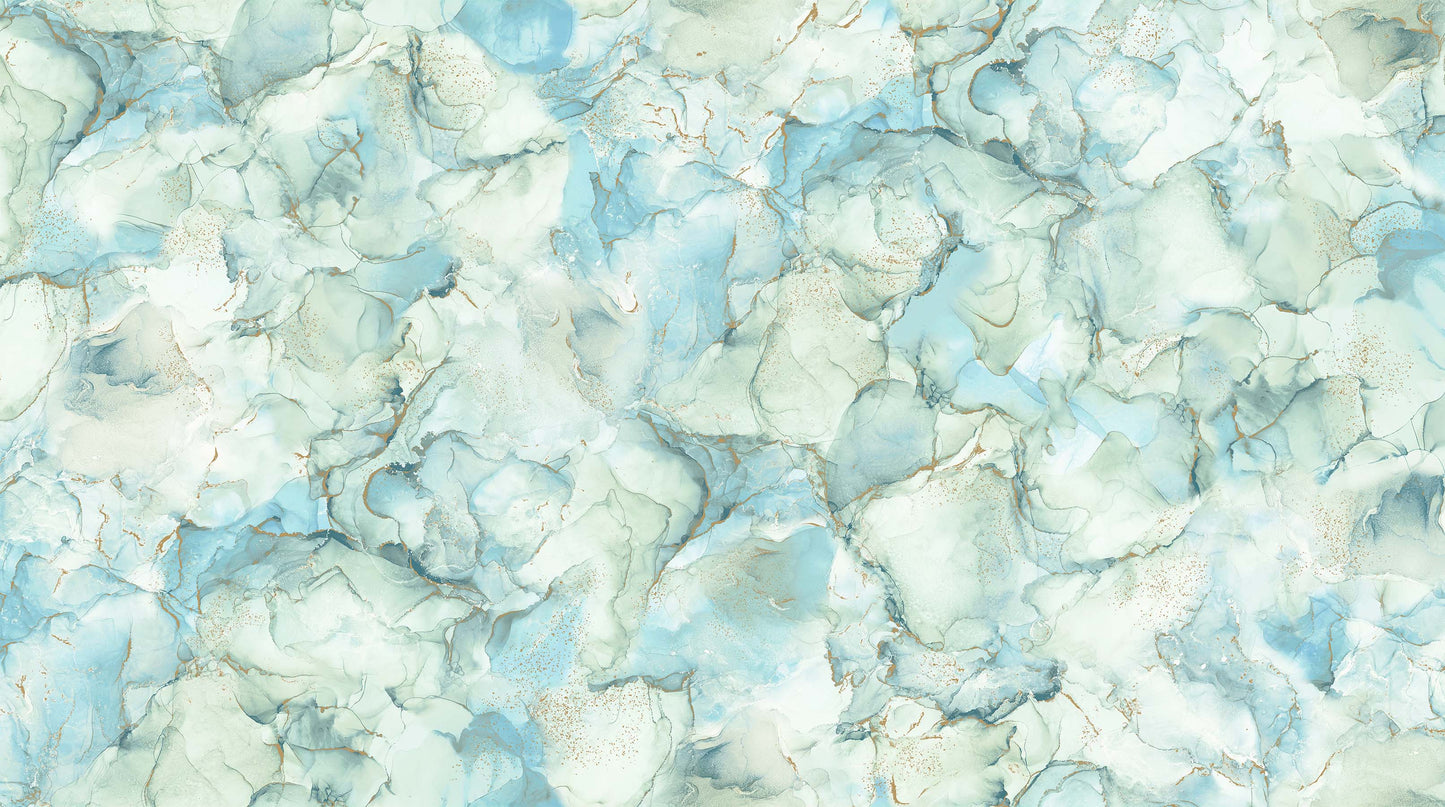 Midas Touch Metallic by Deborah Edwards & Melanie Samra Sage/Blue 26833-72 Cotton Woven Fabric