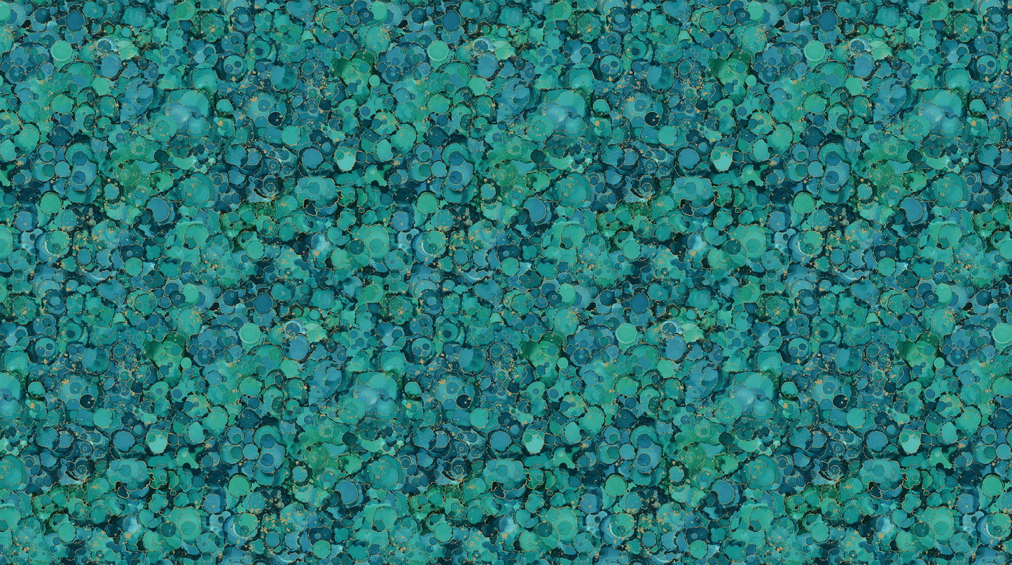 Midas Touch Metallic by Deborah Edwards & Melanie Samra Teal 26834-66 Cotton Woven Fabric