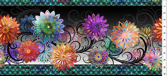 Dazzle Border Multi 2JYP-1 Cotton Woven Fabric