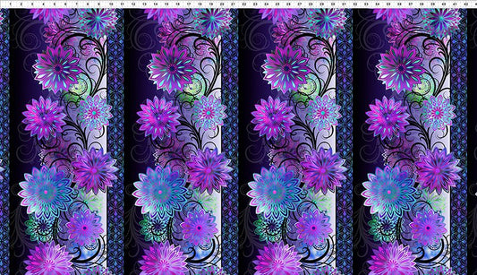 Dazzle Border Purple  Layout   2JYP-3 Cotton Woven Fabric