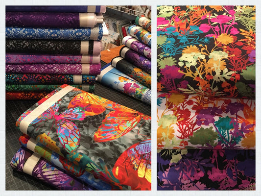 Dreamscapes by Jason Yenter Butterflies Floral Multi 3JYH-1 Cotton Woven Fabric