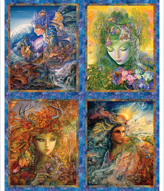 Power Of The Elements Digital by Josephine Wall 36" Panel    19189-PNL-CTN-D Cotton Woven Panel