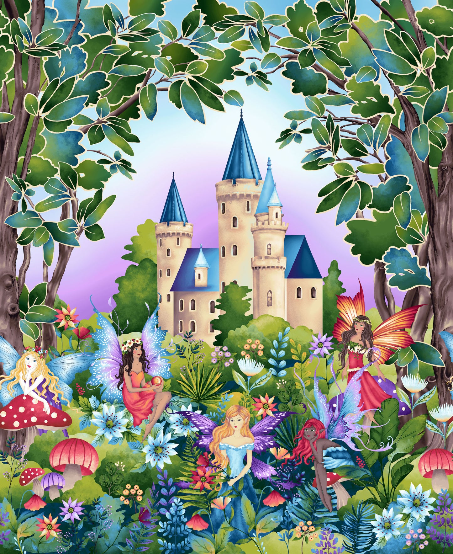 Fairytale Forest by Color Principle 36" Panel Forest    3021P-66 Cotton Woven Panel