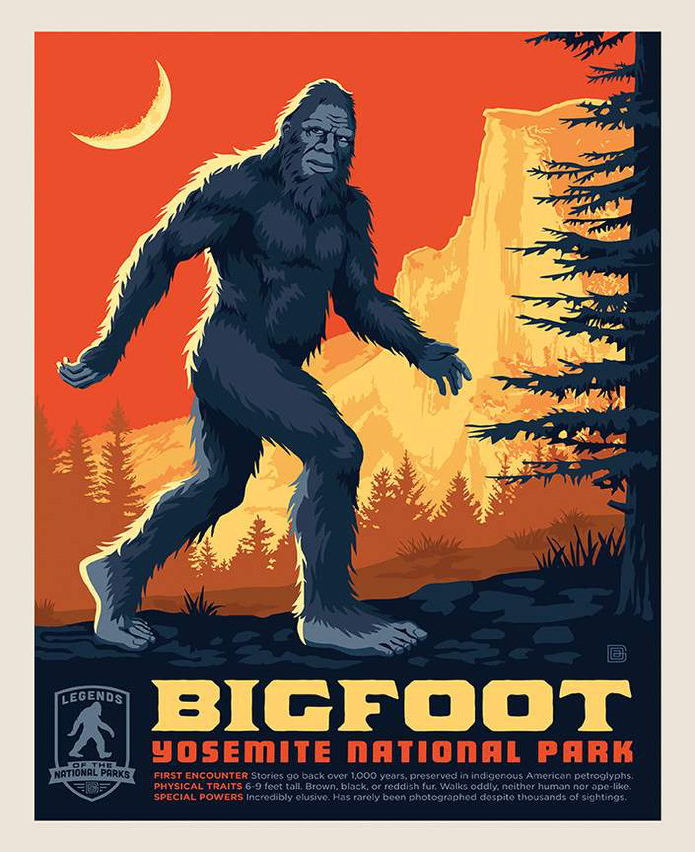 Licensed Legends of National Parks 36" Panel    PD13286-BIGFOOT Cotton Woven Panel