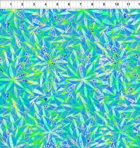 Dazzle Bloom Blue    3JYP-2 Cotton Woven Fabric