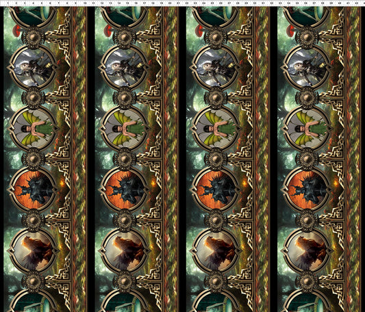 Legendary Journeys Border Multi 3LJ-1 Cotton Woven Fabric