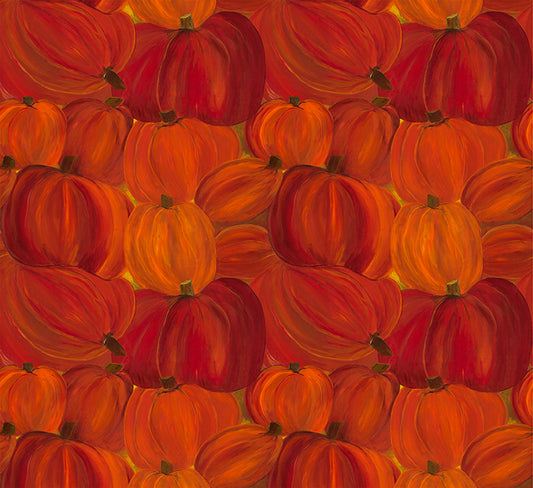 Carving Pumpkins by Stephanie Brandenburg Orange 40013-59 Cotton Woven Fabric
