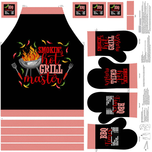 Smokin Hot 43" Panel Apron DP24801-99 Cotton Woven Panel