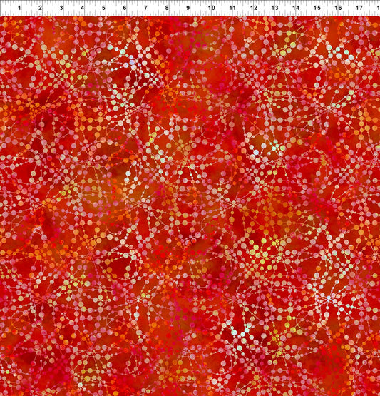 Dazzle Bubbles Red    4JYP-1 Cotton Woven Fabric