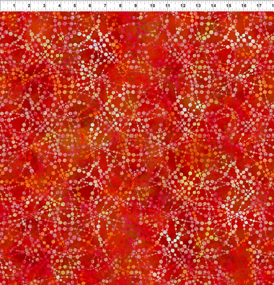 Dazzle Bubbles Red 4JYP-1 Cotton Woven Fabric